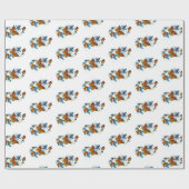 Papier Cadeau Infinité de papillons monarques (Plat)
