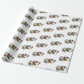 Papier Cadeau Infinité de papillons monarques (Déroulé)