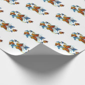 Papier Cadeau Infinité de papillons monarques (Coin)