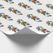 Papier Cadeau Infinité de papillons monarques (Coin)