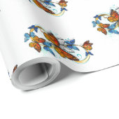 Papier Cadeau Infinité de papillons monarques (Coin rond)