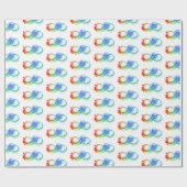 Papier Cadeau Infinity avec Rainbow Jellyfish (Plat)