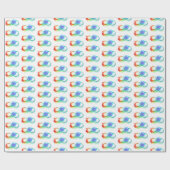 Papier Cadeau Infinity avec Rainbow Jellyfish (Plat)