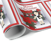 Papier Cadeau Infirmière 2 Papier d'enveloppement de Noël (Coin rond)