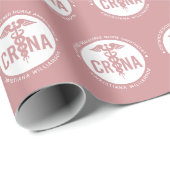 Papier Cadeau Infirmière anesthésiste certifiée CRNA personnalis (Coin rond)