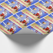 Papier Cadeau Infirmière avec Père Noël Noël (Coin)