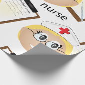 Papier Cadeau Infirmière avec Porte - bloc Médicale et thermomèt