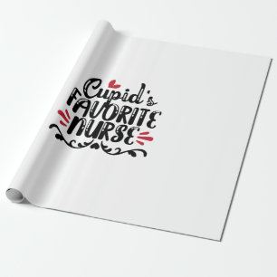 Papier Cadeau Infirmière Cadeau Cupid's Favorite Nurse