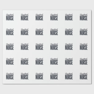 Papier Cadeau Infirmière diplômée Script Typographie Vector Desi
