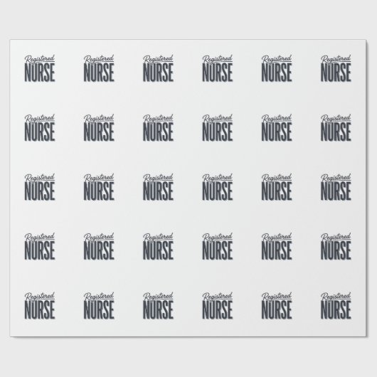 Papier Cadeau Infirmière diplômée Script Typographie Vector Desi (Plat)