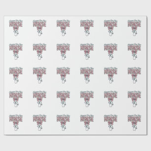 Papier Cadeau Infirmière en soins intensifs floral nœud concepti