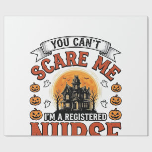 Papier Cadeau Infirmière Halloween Vintage Épouvantable Infirmiè