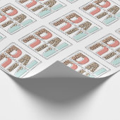 Papier Cadeau Infirmière inscrite RN Boho Leopard Pink (Coin)