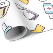 Papier Cadeau Infirmière Médicale (Coin rond)