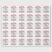 Papier Cadeau Infirmière néonatale NICU Gros Coeurs pour les min (Plat)