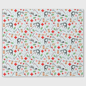 Papier Cadeau Infirmière Noël (Plat)