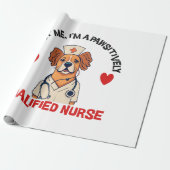 Papier Cadeau Infirmière qualifiée Pawsitively (Déroulé)