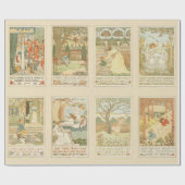 Papier Cadeau Infirmière Rhyme Art Vintage (Plat)