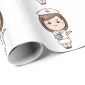 Papier Cadeau Infirmière traditionnelle (Coin rond)