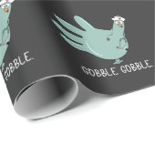 Papier Cadeau infirmière Turquie Gobble Squad ER infirmière Than (Coin rond)