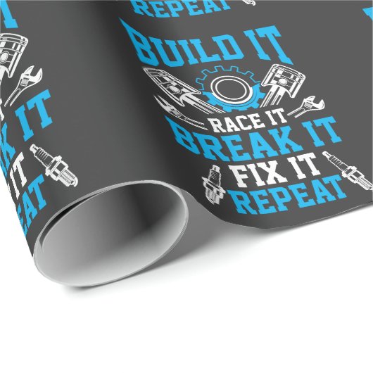 Papier Cadeau Ingénierie mécanique des ruptures de course (Coin rond)