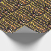 Papier Cadeau Ingénierie personnalisée Nom Année d'obtention du  (Coin)