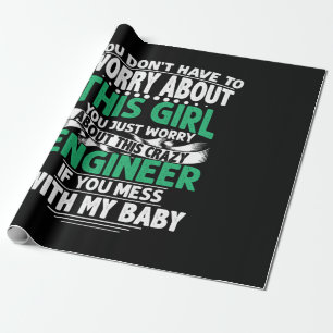 Papier Cadeau Ingénieure fille ingénieure