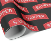 Papier Cadeau Ingénieurs militaires de combat Sapper Veterans (Coin rond)