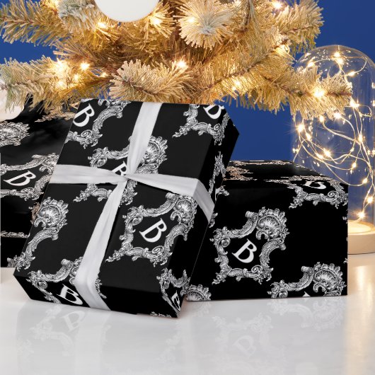 Papier Cadeau Initiale de monogramme B (Vacances)