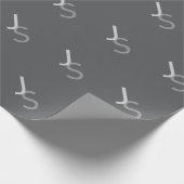 Papier Cadeau Initiales chevauchantes modernes monogrammées | Gr (Coin)