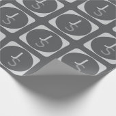 Papier Cadeau Initiales chevauchantes modernes monogrammées | Gr (Coin)