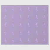 Papier Cadeau Initiales chevauchantes modernes monogrammées | Vi (Plat)