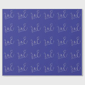 Papier Cadeau Initiales de couple modernes Monogrammes Date de m (Plat)