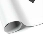 Papier Cadeau Initiales monogrammées tropicales de feuille de pa (Coin rond)