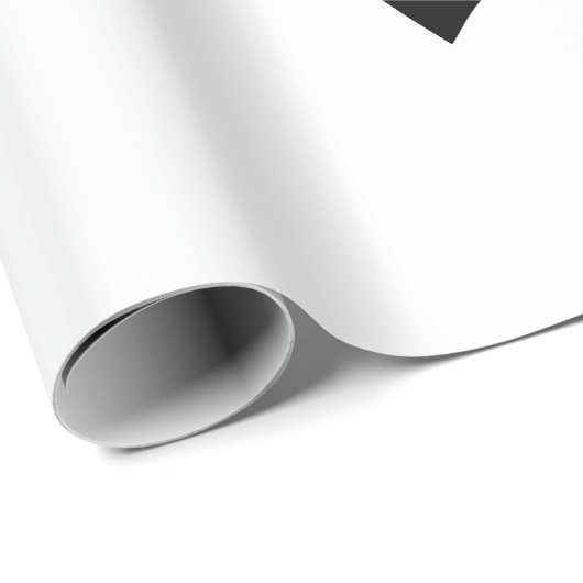 Papier Cadeau Initiales monogrammées tropicales de feuille de pa (Coin rond)