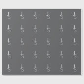 Papier Cadeau Initiales monogrammes à chevauchement moderne | Gr (Plat)