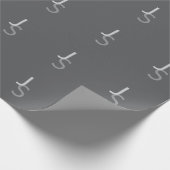 Papier Cadeau Initiales monogrammes à chevauchement moderne | Gr (Coin)