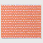 Papier Cadeau Initiales Monogrammes modernes Motif rose orange d (Plat)