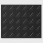 Papier Cadeau Initiales Monogrammes Modernes (ou autre texte) Gr (Plat)
