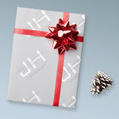 Papier Cadeau Initiales monogrammes modernes (ou autre texte) Gr