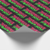 Papier Cadeau Inna prénom nom graffiti rouge vert (Coin)