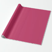 Papier Cadeau Innuendo rose foncé, couleur solide Rose rose (Déroulé)