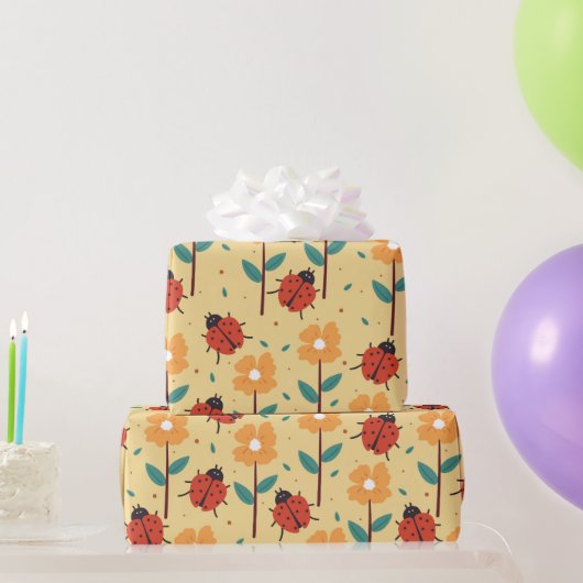 Papier Cadeau insecte et fleur (Cadeaux de fête)