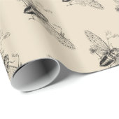 Papier Cadeau Insecte vintage (Coin rond)