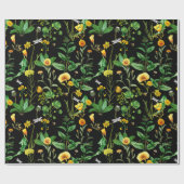 Papier Cadeau Insectes sur Plantes d'herbes (Plat)