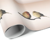 Papier Cadeau Inséparables (Coin rond)