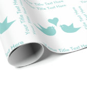 Papier Cadeau Inséparables avec le cadeau de mariage fait sur (Coin rond)