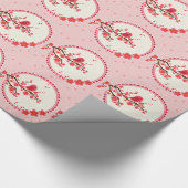 Papier Cadeau Inséparables Et Coeurs Heureux Valentines (Coin)