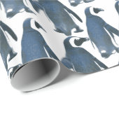 Papier Cadeau Inséparables Penguin Thunder_Cove (Coin rond)
