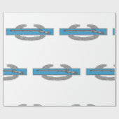 Papier Cadeau Insigne de l'Infanteur de combat CIB Armée Vétéran (Plat)